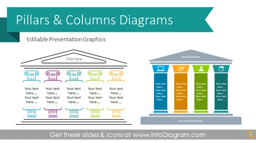 Pillar Diagrams and Column Infographics (PPT Graphics)