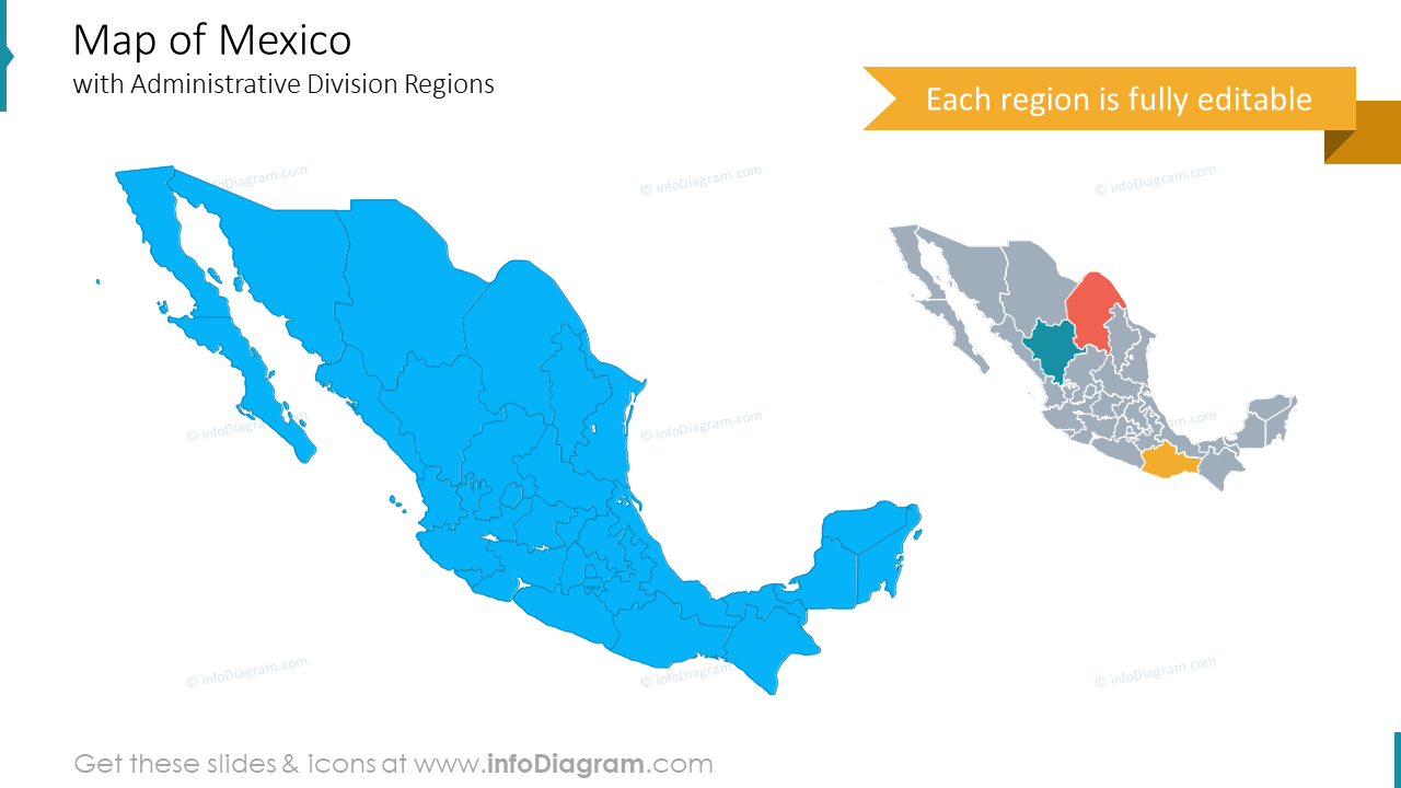Mexico admin territories ppt maps
