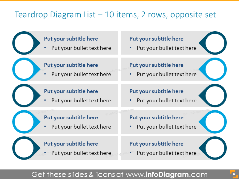 Infographics Template for 10 Items Opposite Set