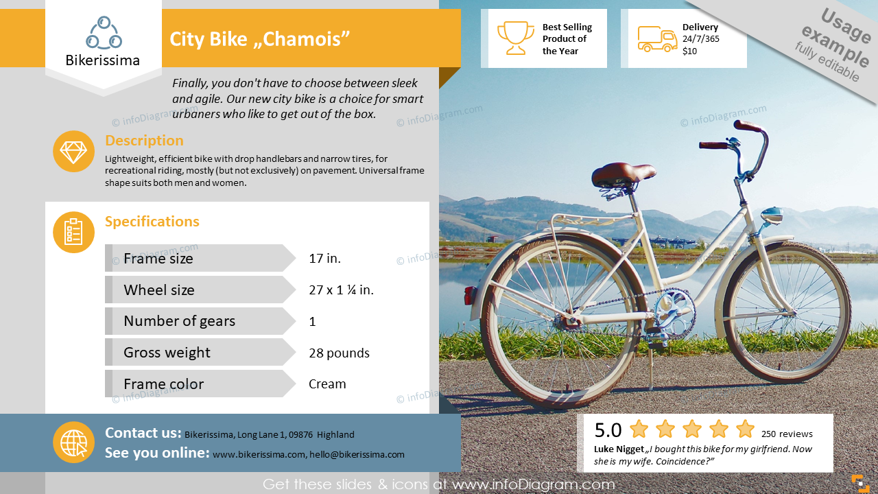 Sport and Leisure Product City Bike Leaflet Example