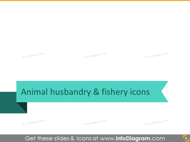 Animal husbandry and fishery icons