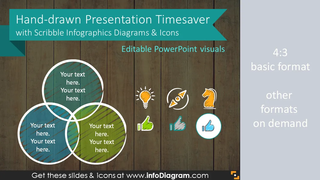 Hand-drawn Presentation Timesaver (Scribble PPT Diagrams & Icons)