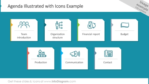 Agenda Illustrated with Icons Example