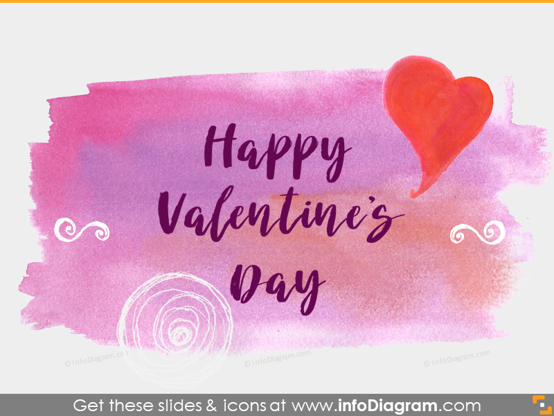 Happy Valentines Day Hand drawn Banner PowerPoint icons