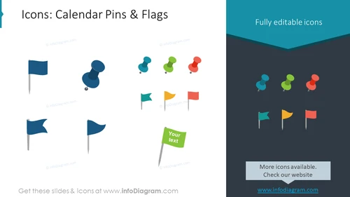Icons: Calendar Pins & Flags