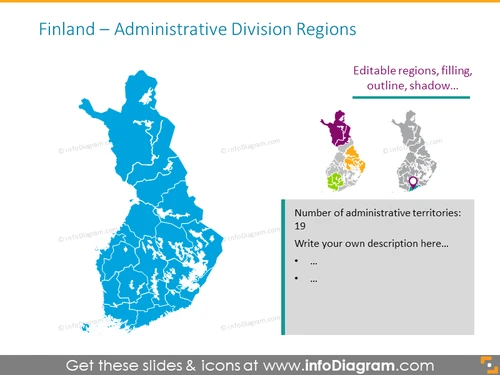Finland administrative regions map