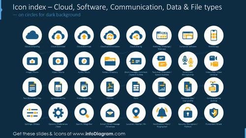 Icon index: cloud, software, communication, data, file 