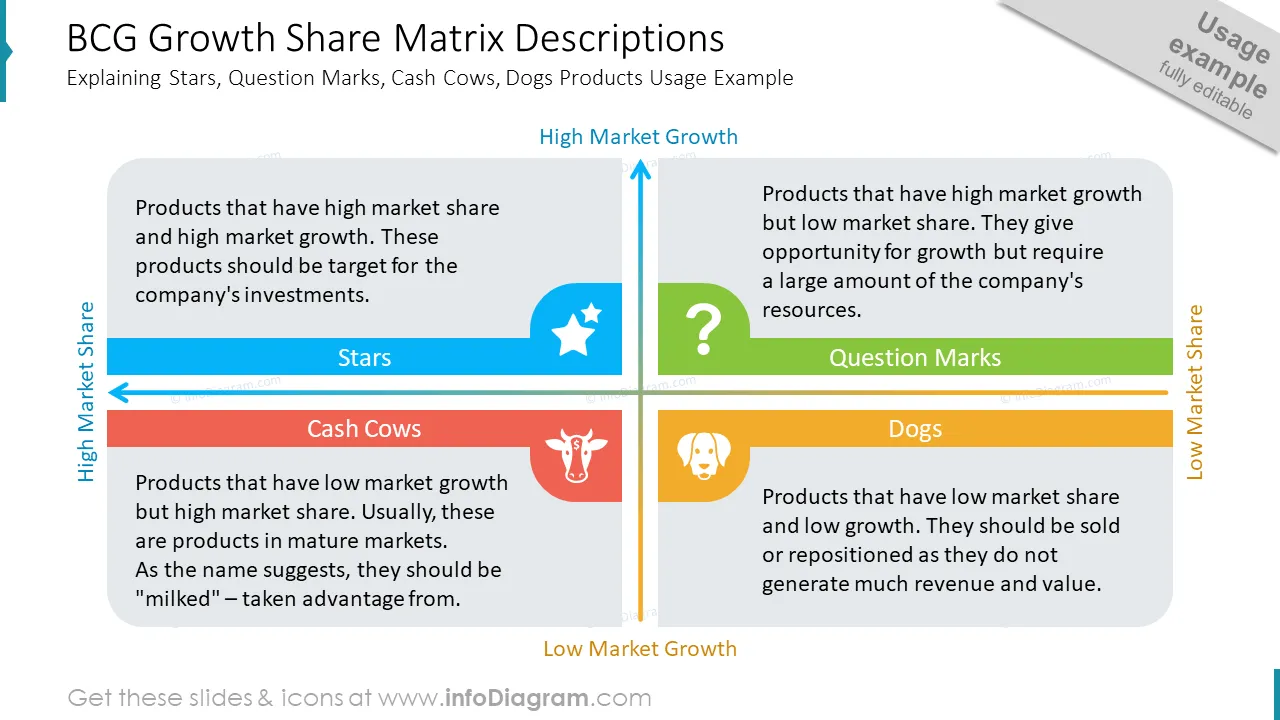 BCG Growth Share Matrix Descriptions