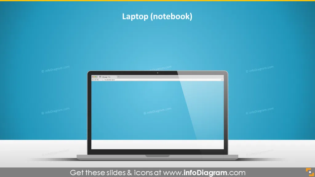 laptop notebook display imac desktop screen ppt vector clip art