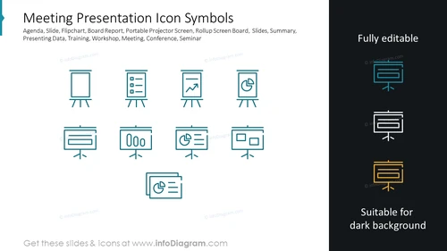 Meeting Presentation Icon Symbols
