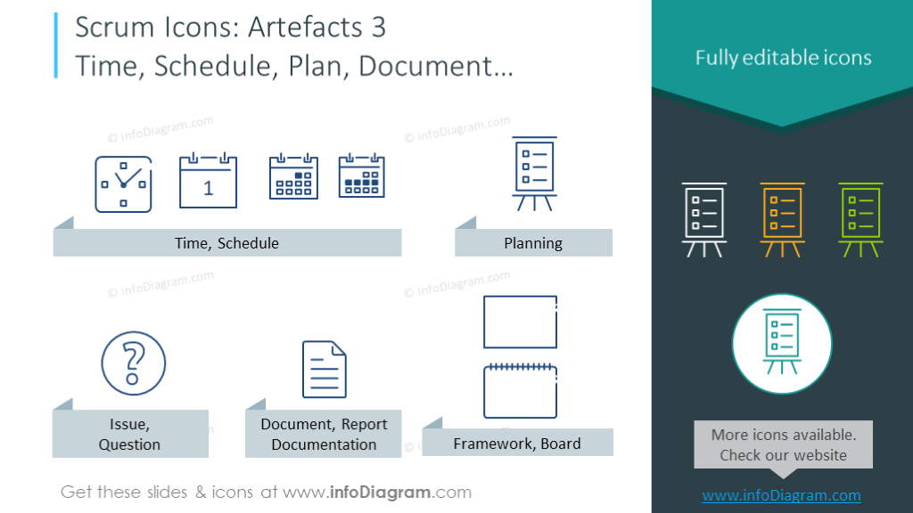 Time, schedule, plan, document, issue, framework icons template