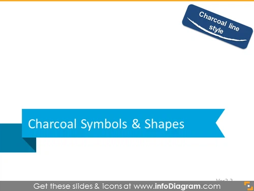 Charcoal symbols and shapes
