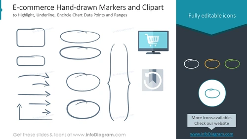 E-commerce Hand-drawn Markers and Clipart