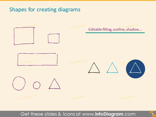 Shapes for creating diagrams