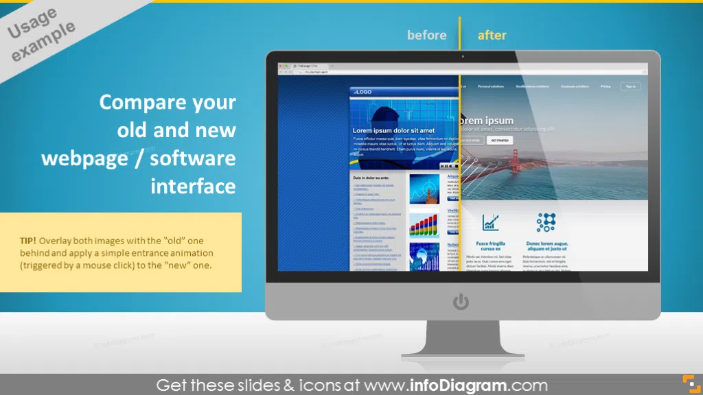 desktop pc comparison webpage software interface ppt