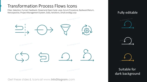 Transformation Process Flows Icons