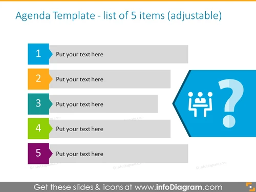 5 Item List Agenda Template - infoDiagram