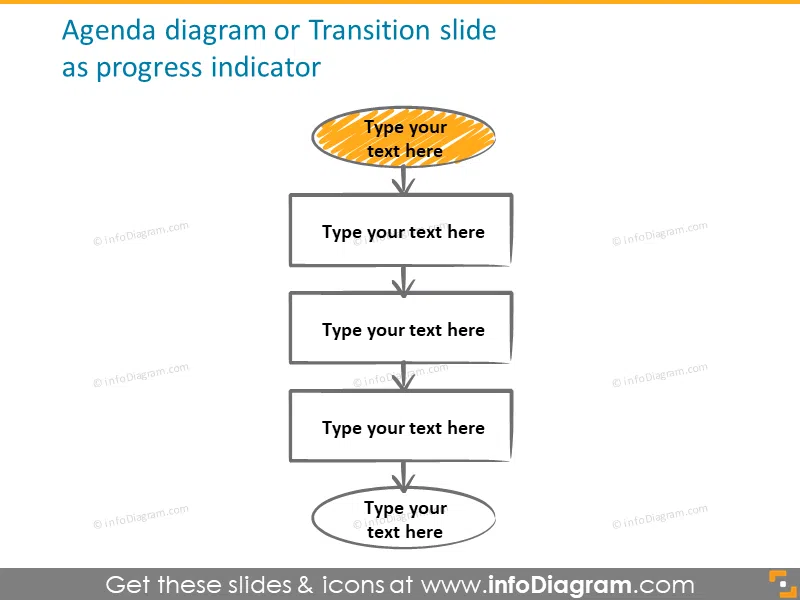 agenda diagram opening scribble sketch icons powerpoint