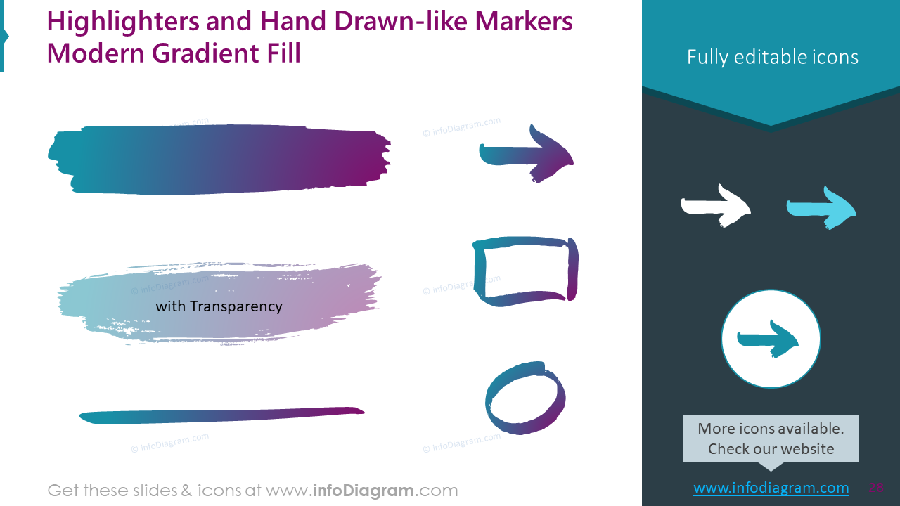 Highlighters and Hand Drawnlike Markers