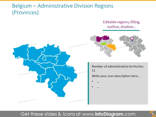 Belgium administrative division map