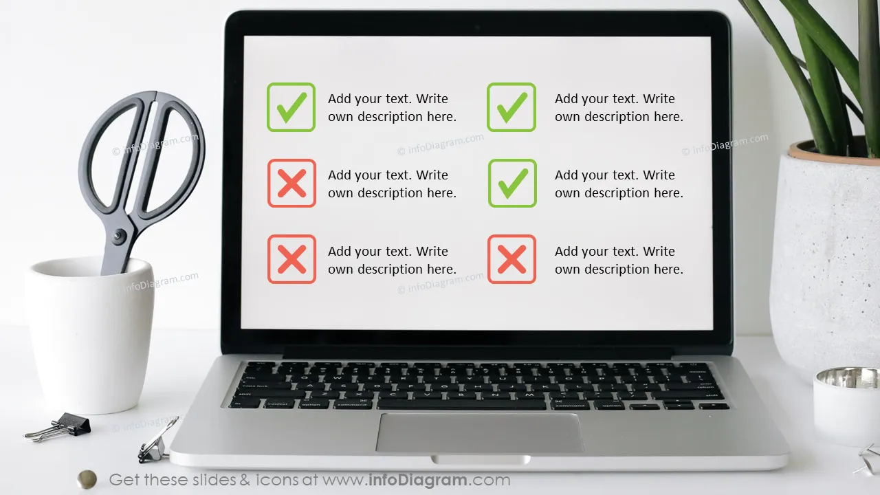 Computer Screen Photo with Editable Checklist