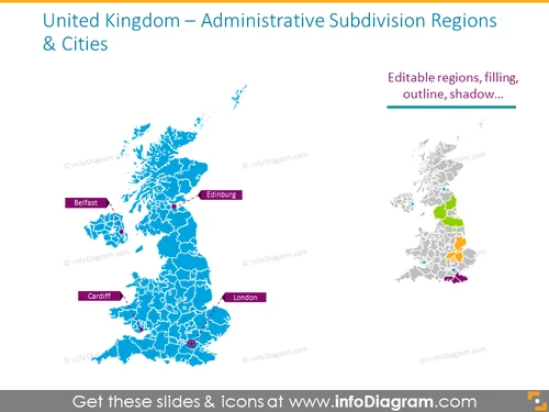 Administrative subdivision United Kingdom map