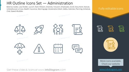 HR Outline Icons Set — Administration