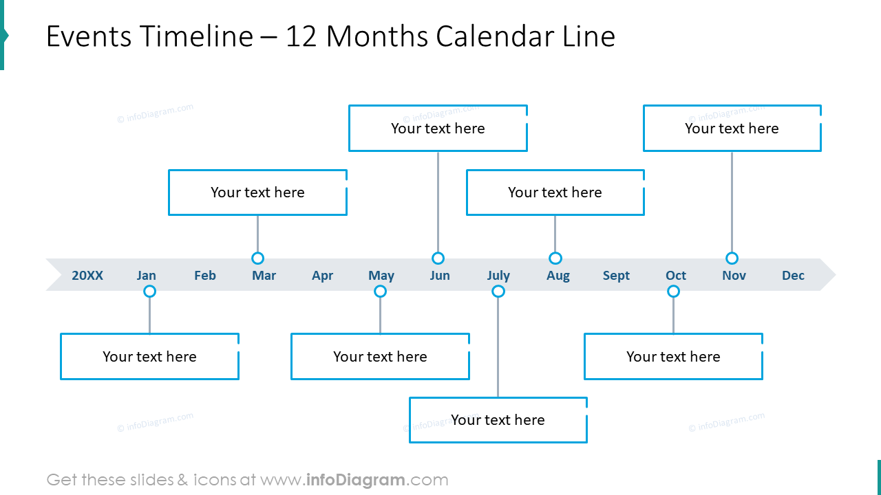 Events Timeline For Twelve Months Calendar Line Events Timeline For Twelve Months Calendar Line