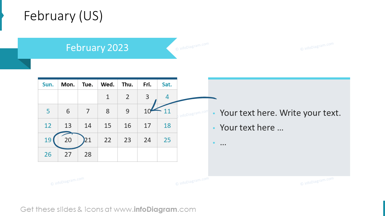 February 2022 US Calendars