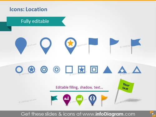 PPT Maps Location Icons Pins Flags South America