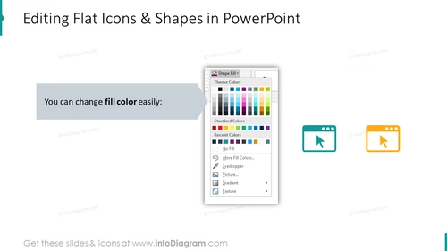 Editability of flat icons in PowerPoint