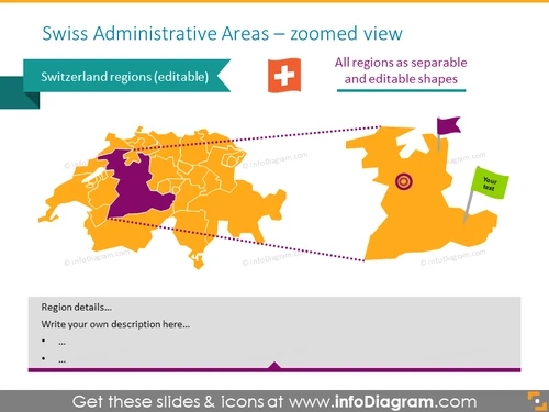 Switzerland Administrative Areas Map - infoDiagram