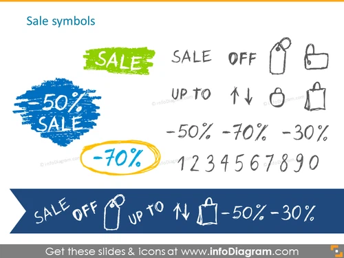 Pencil handdrawn sale symbols