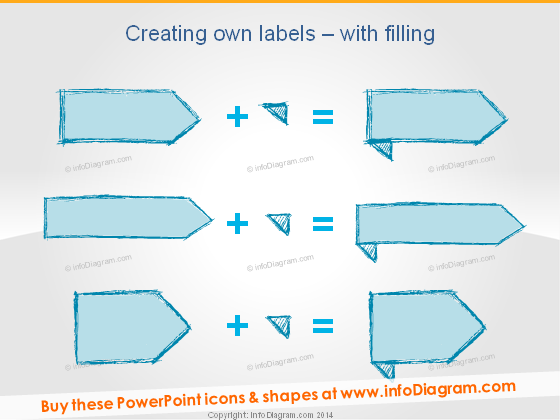 Creating hand drawn label retro doodle Powerpoint