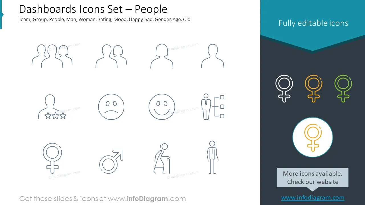 Dashboards Icons Set – People