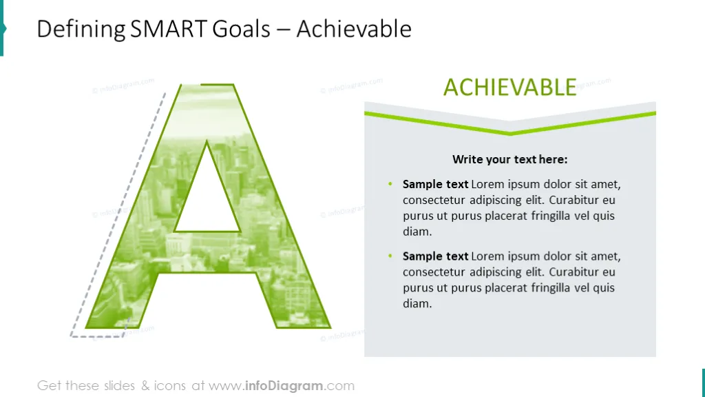 Defining SMART goals for presenting Achievable criteria