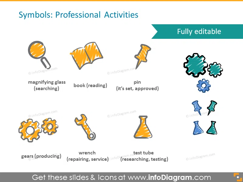 Professional activities icons