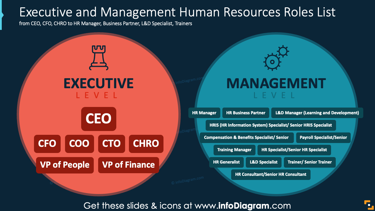 Executive and Management Human Resources Roles List