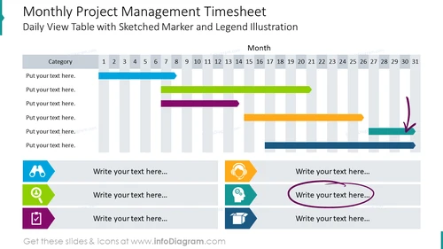 Monthly project management timesheet