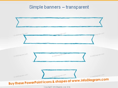 Pencil Banner Outline Stripe hand drawn ppt slide title