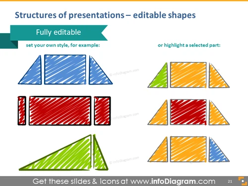 presentation structures illustration shapes editable training visualization tools