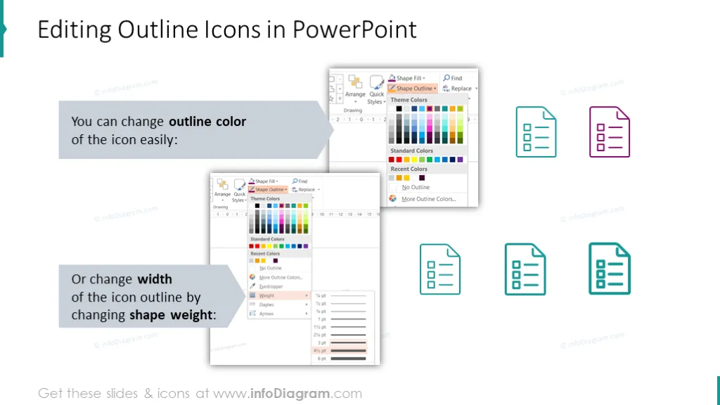 Editing outline icons in PowerPoint 