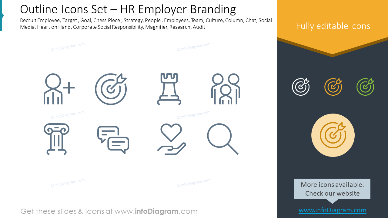 Outline Icons Set – HR Employer Branding