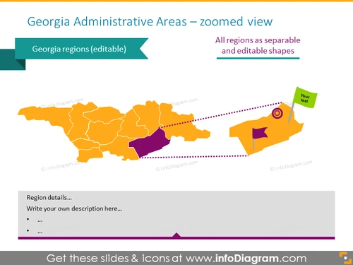 Georgia Map With Administrative Regions PPT