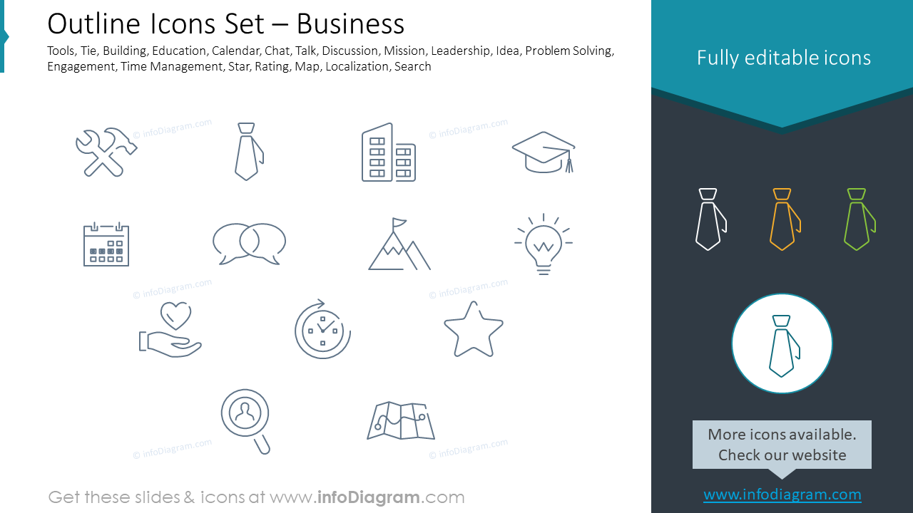 Outline Icons Set – Business