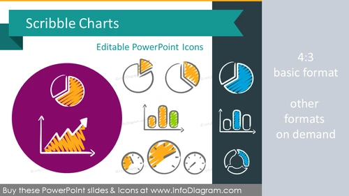 Scribble Charts (PPT icons & clipart)