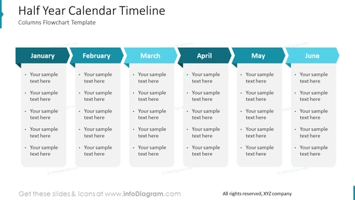Half Year Calendar Timeline