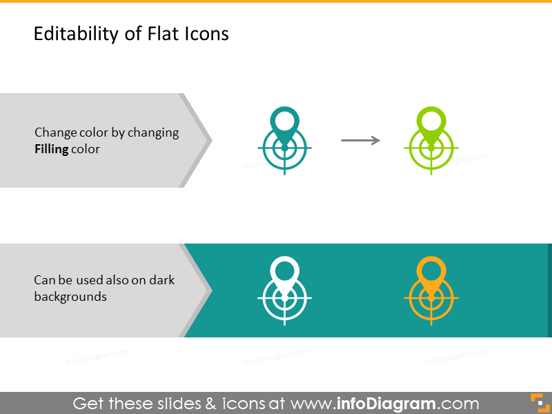 Example of editability of flat Icons