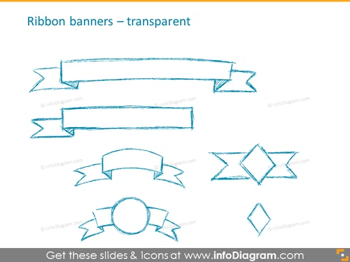 Transparent Ribbon banners