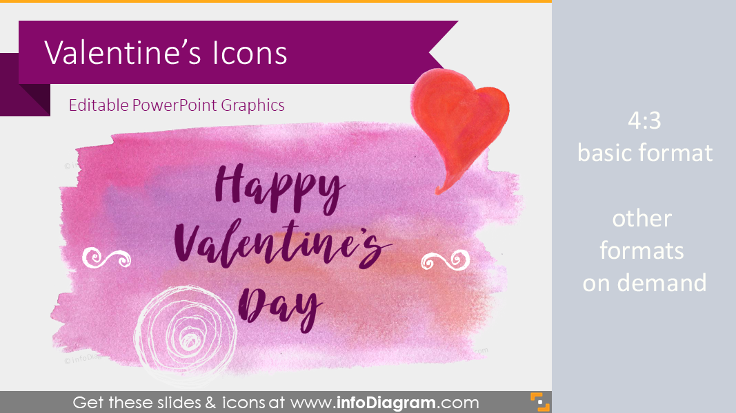 Seasonal Icons - Happy Valentines (PPT clipart)